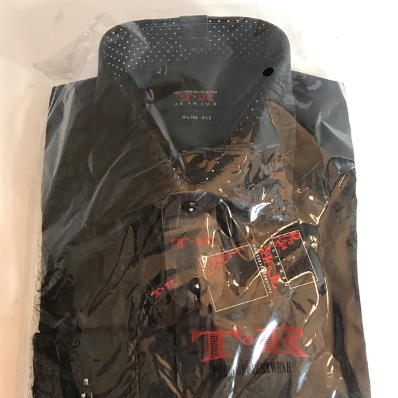 TR Premium Menswear LS Dress Shirt $189 Black PRICE FIRM - Picture 7 of 8